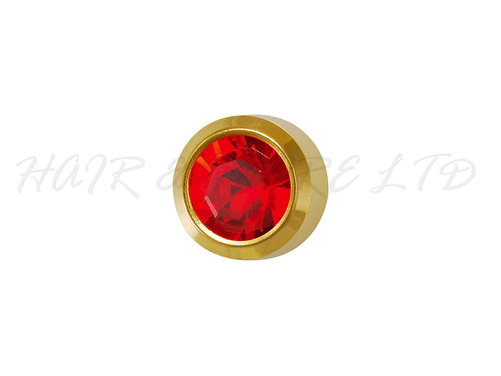 Studex Gold Plated Birthstone Earrings, 1 Pair - July (Ruby)