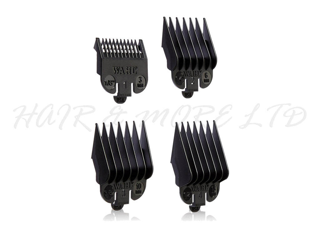 Wahl Bag Of Clipper Comb Attachments #1 #2 #3 #4, Official NZ Wahl Stockist, Wahl Pro AU/NZ, Wahl Clippers, Wahl Trimmers, Wahl Shavers, Wahl Grooming, Wahl Spare Parts, Wahl Accesories, Barber Suppliers, Silver Bullet
