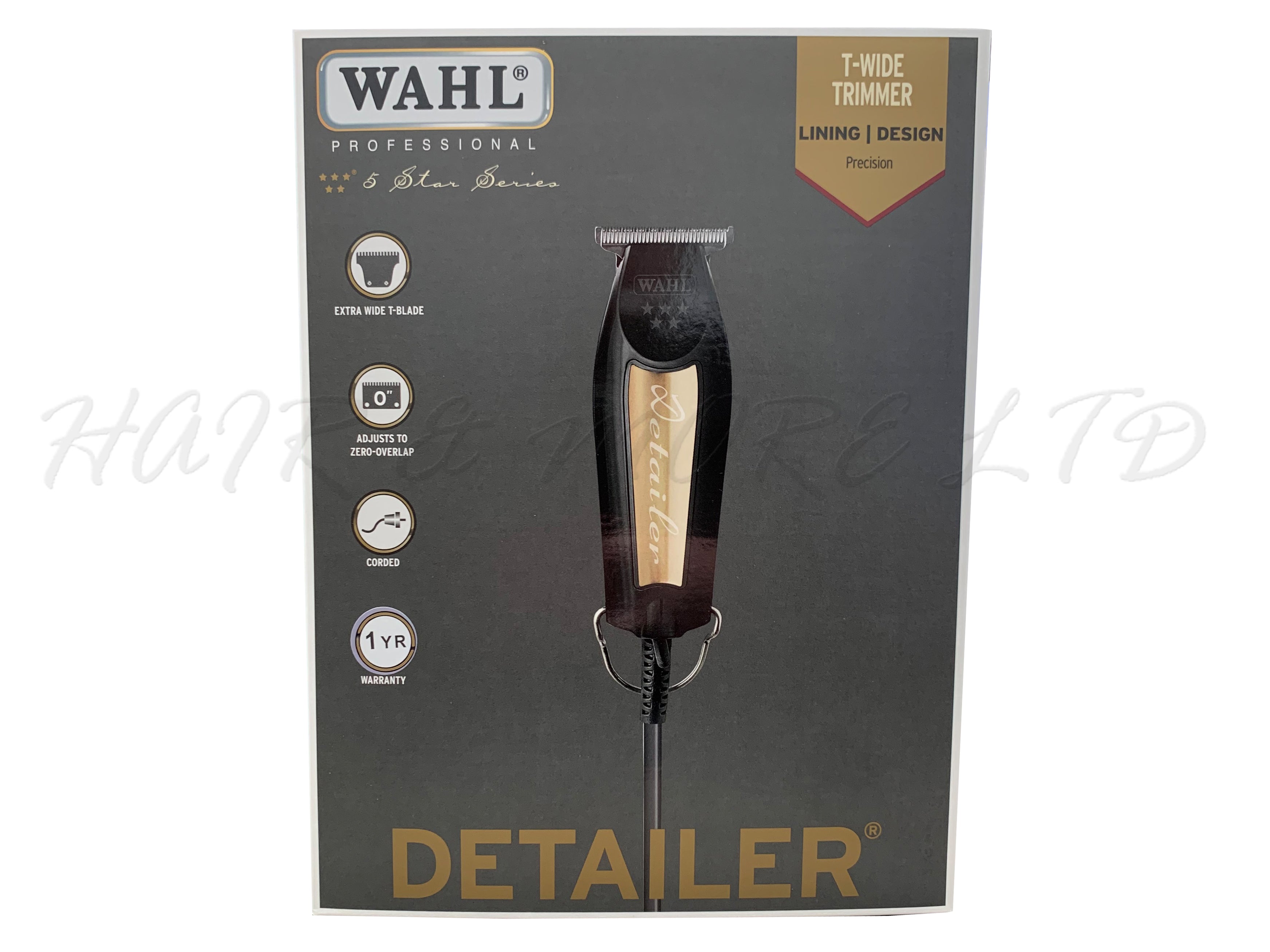 WAHL Professional 5 Star Series, Detailer T-Wide Trimmer - Black