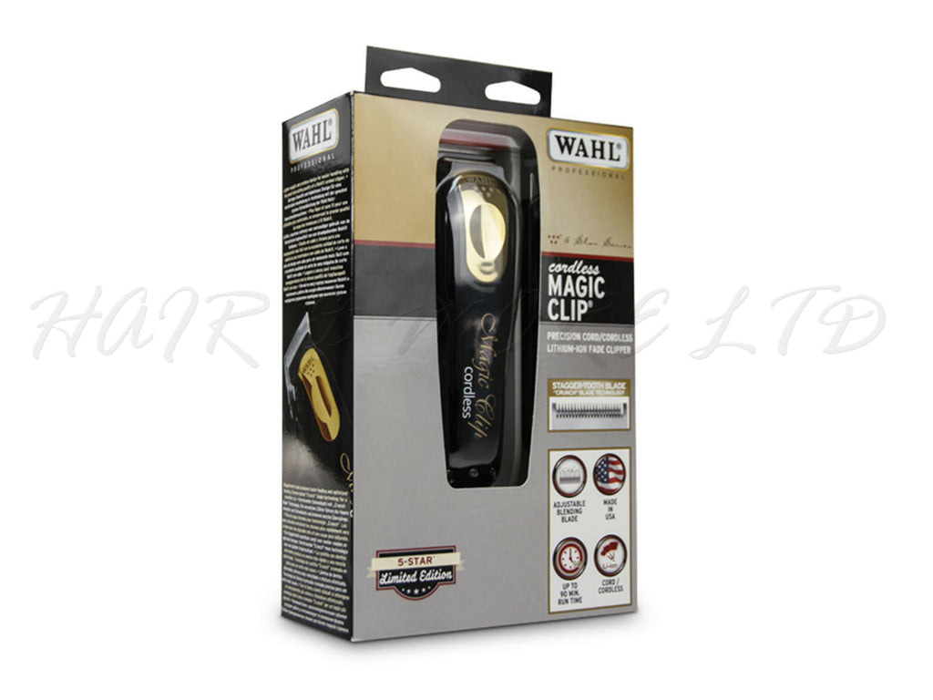 WAHL Professional 5 Star Series, Magic Clip Cordless - Black/Gold Limited Edition