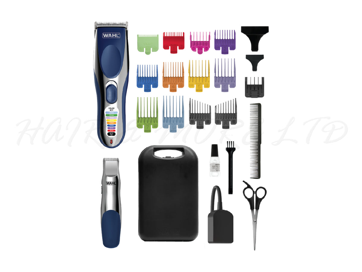 WAHL Color Pro Cordless Combo, 23pc Colour-Coded Haircutting Kit – Hair ...