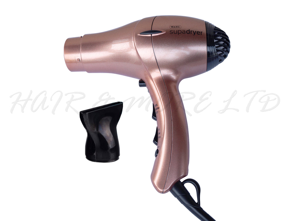Wahl Supadryer Hair Dryer, Copper, Rose Gold, 1800W, Professional Hair Dryer, Includes Diffuser