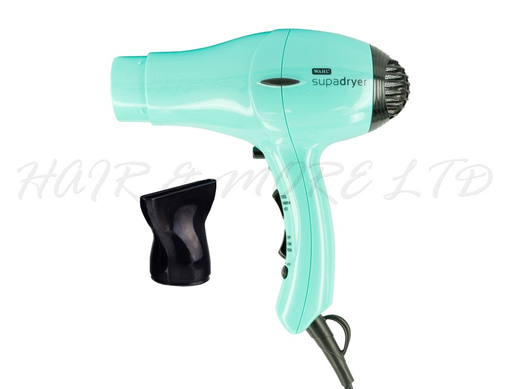 Wahl Supadryer Hair Dryer, Duck Egg Blue, 1800W, Professional Hair Dryer, Includes Diffuser