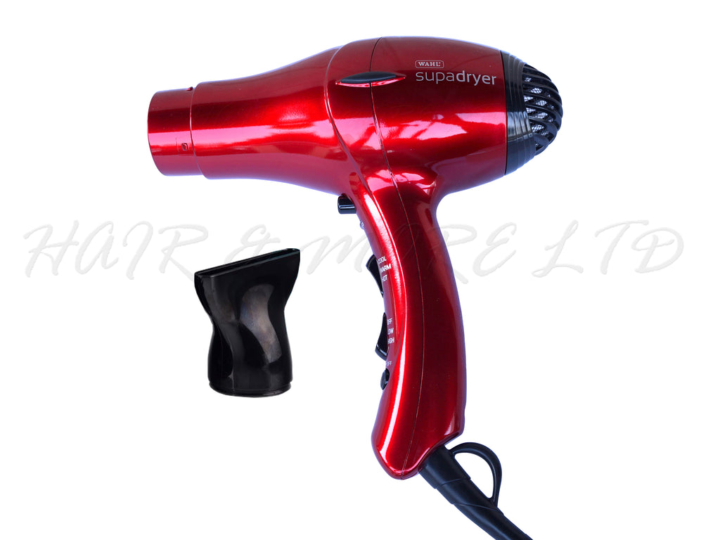 Wahl Supadryer Hair Dryer, Red Hair Dryer, 1800W, Professional Hair Dryer, Includes Diffuser