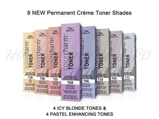Wella ColorCharm Creme Toners Various Shades To Choose From, Wella Silver + Lavender + Pink + Ivory Hair Toners, Beautiful Hair Tones, Get Creative With Hair Toners