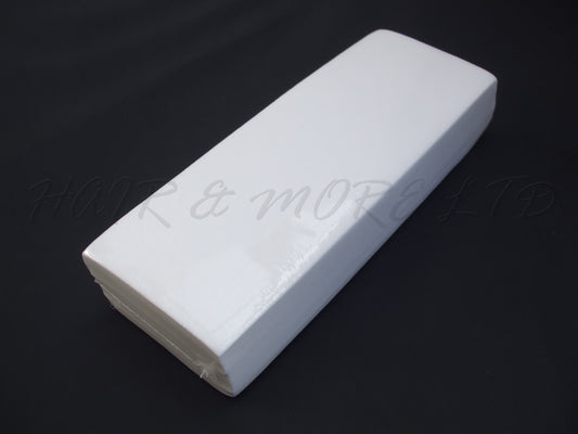 White Wax Strips 100 Pack Large  8cm x 23 cm, Wax Strips For Use With Warm/Depilatory Wax, Leg - Arm - Chest - Back Waxing, Bare All Professional Wax, SmoothSkin Professional Wax, NZ Hair and Wax Suppliers
