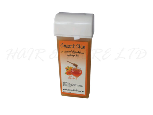 Smooth Skin Warm/Strip Wax Cartridge 100ml - Honey, Warm Wax For Hair Removal - Ideal For Larger Areas Like Legs And Arms, Wax Strips Required For Use, Best Heated In A Wax Cartridge Heater For Even Heating, Roll On Wax, Professional Hair And Beauty Supplies NZ, Salon Supplies NZ
