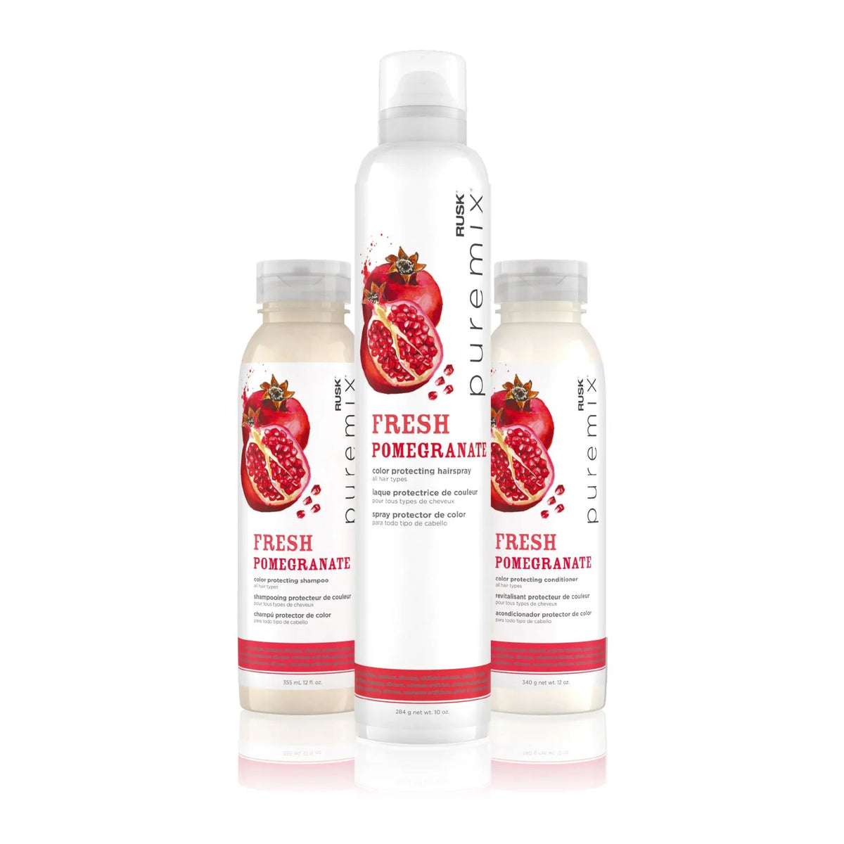 Rusk Puremix Fresh Pomegranate Colour Protecting Shampoo 355ml