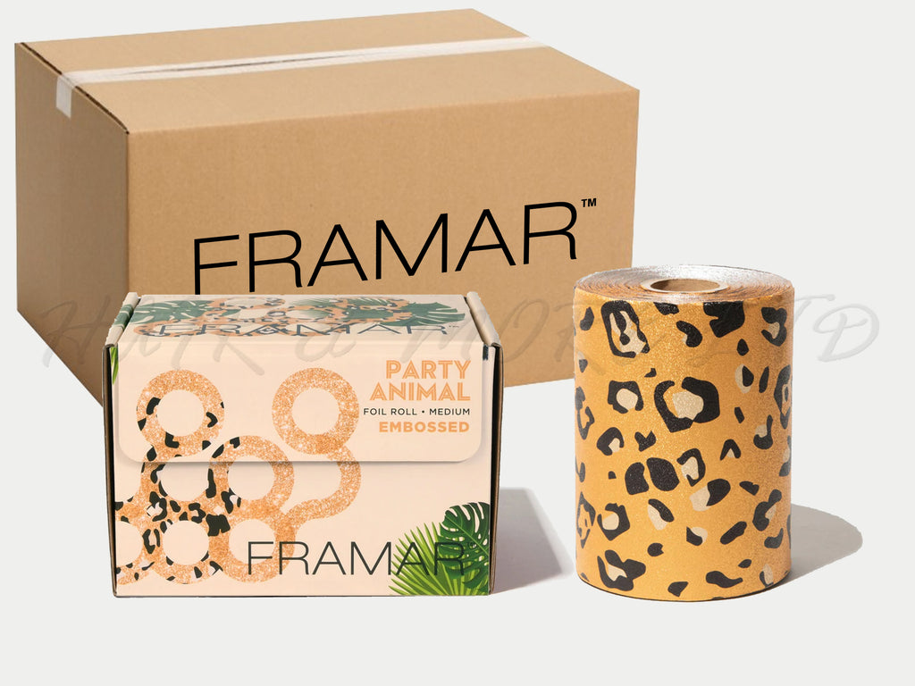Framar Highlighting Roll Foil Party Animal Bulk Box 12 Rolls, Framar Stockist NZ, Framar Foils, Framar Party Animal, Framar Limited Edition, Leopard Print Roll Foil