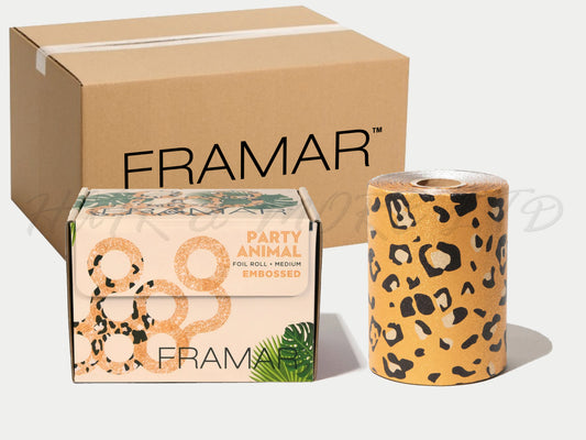 Framar Highlighting Roll Foil Party Animal Bulk Box 12 Rolls, Framar Stockist NZ, Framar Foils, Framar Party Animal, Framar Limited Edition, Leopard Print Roll Foil