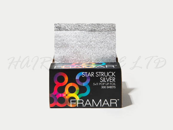Framar Star Struck Pop Up Foil, 500 Count Foils Sheets, Pre Cut Foils, Pre Folded Foils, Hair Highlighting Foil, Wholesale, Salon Supplies, Colortrak