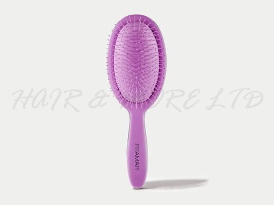 Framar Detangle Brush - Purple Reign, Wet And Dry Hair Brush, Great For Hair Extensions, Not For Use With Hair Dryer, Authorized Framar Stockist NZ