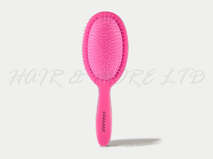 Framar Detangle Brush - Pinky Swear, Wet And Dry Hair Brush, Great For Hair Extensions, Not For Use With Hair Dryer, Authorized Framar Stockist NZ