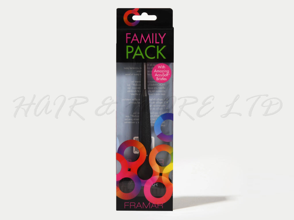 Framar Family Pack Brush Set Black - 3 Pack