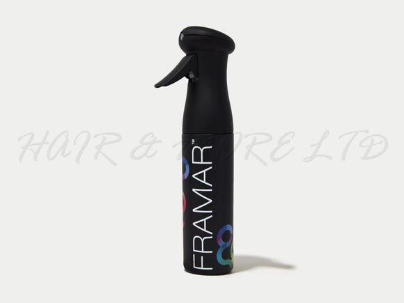 Framar Myst Assist Spray Bottle Black, Framar Stockist NZ, Framar Myst Spray Bottle Matte Black Colour, Gentle Mist Great For Delicate Plants Too, Salon Essentials, NZ Salon Supplies