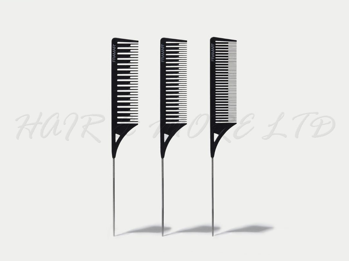 Framar Dream Weaver Highlighting Combs Set Of 3 Black - Teenie & Inbetweenie & Biggie (Fine Weave - Medium Weave), Highlighting Combs - Make Hair Highlighting Faster, Framar NZ Stockist, NZ Salon Supplies, NZ Salon Essentials