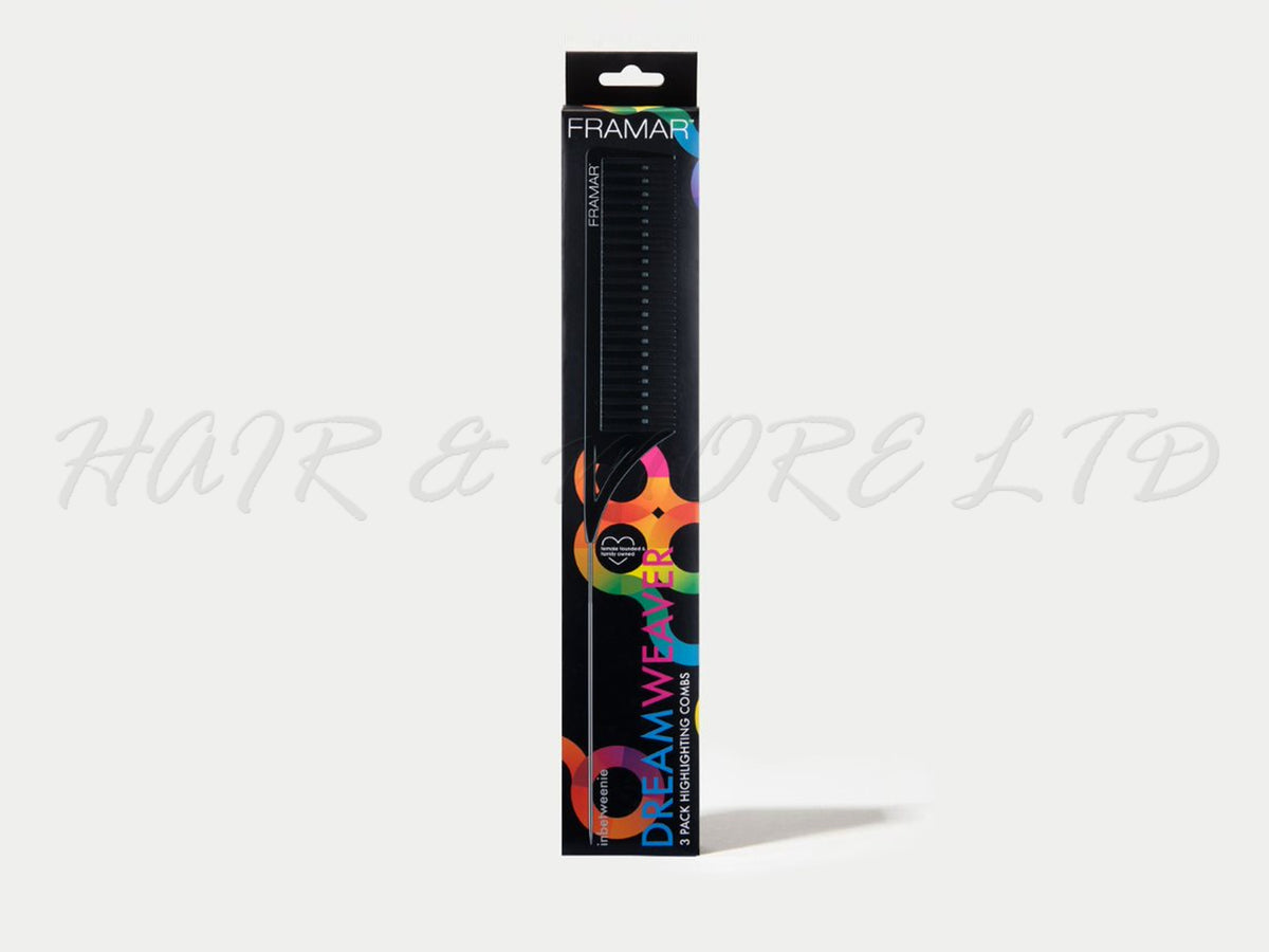 Framar Dream Weaver Comb Set, Black (3pc set)