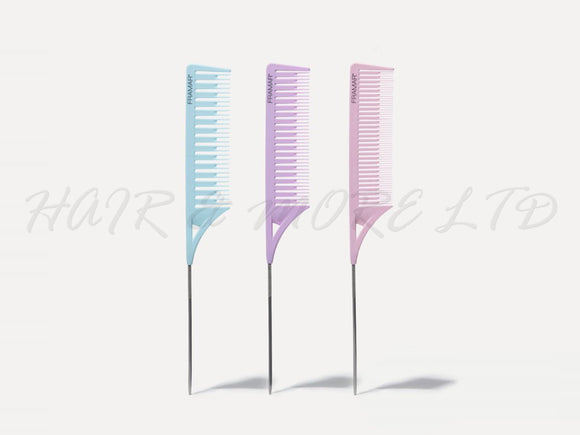 Framar Pastel Dream Weaver Highlighting Combs Set Of 3 - Teenie & Inbetweenie & Biggie (Fine Weave - Medium Weave), Framar Pastel Pink & Lavender & Blue,  Highlighting Combs To Make Weaving Highlights Faster, Framar NZ Stockist, NZ Salon Supplies, NZ Salon Essentials