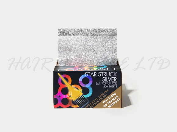 Framar Star Struck Silver Pop-Up Foil (500ct) 127 x 280mm (5x11) - Golden Brush Contest