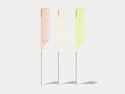 Framar Golden Hour Dream Weaver Highlighting Combs Set Of 3 - Teenie & Inbetweenie & Biggie With Extra Long Pin Tail (Fine Weave - Medium Weave), Highlighting Combs in Peach & Cream & Chartreuse,Framar Limited Edition,  Framar NZ Stockist, NZ Salon Supplies, NZ Salon Essentials