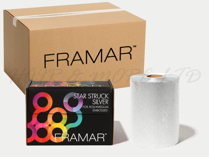 Framar Star Struck Roll Foil, Bulk Roll Foil Carton, Highlighting Foil Roll, Medium Embossed Roll Foil, Wholesale, Salon Supplies, Colortrak 
