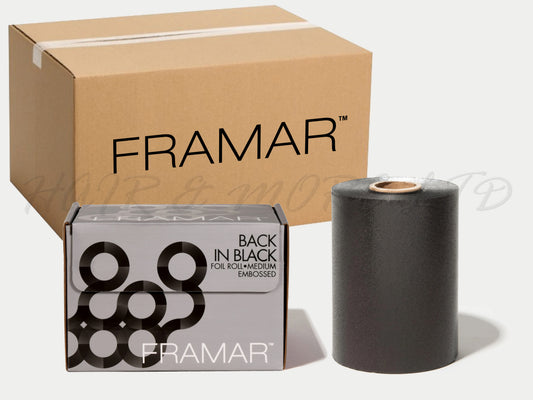 Framar Highlighting Roll Foil Black Bulk Carton 12 Rolls, Framar Stockist NZ, Framar Foils, Framar Black, Framar Limited Edition, Black Roll Foil