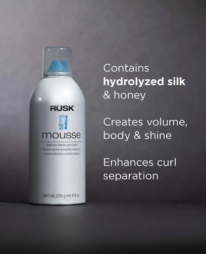 Rusk Designer Collection Mousse Maximum Volume & Control 250g