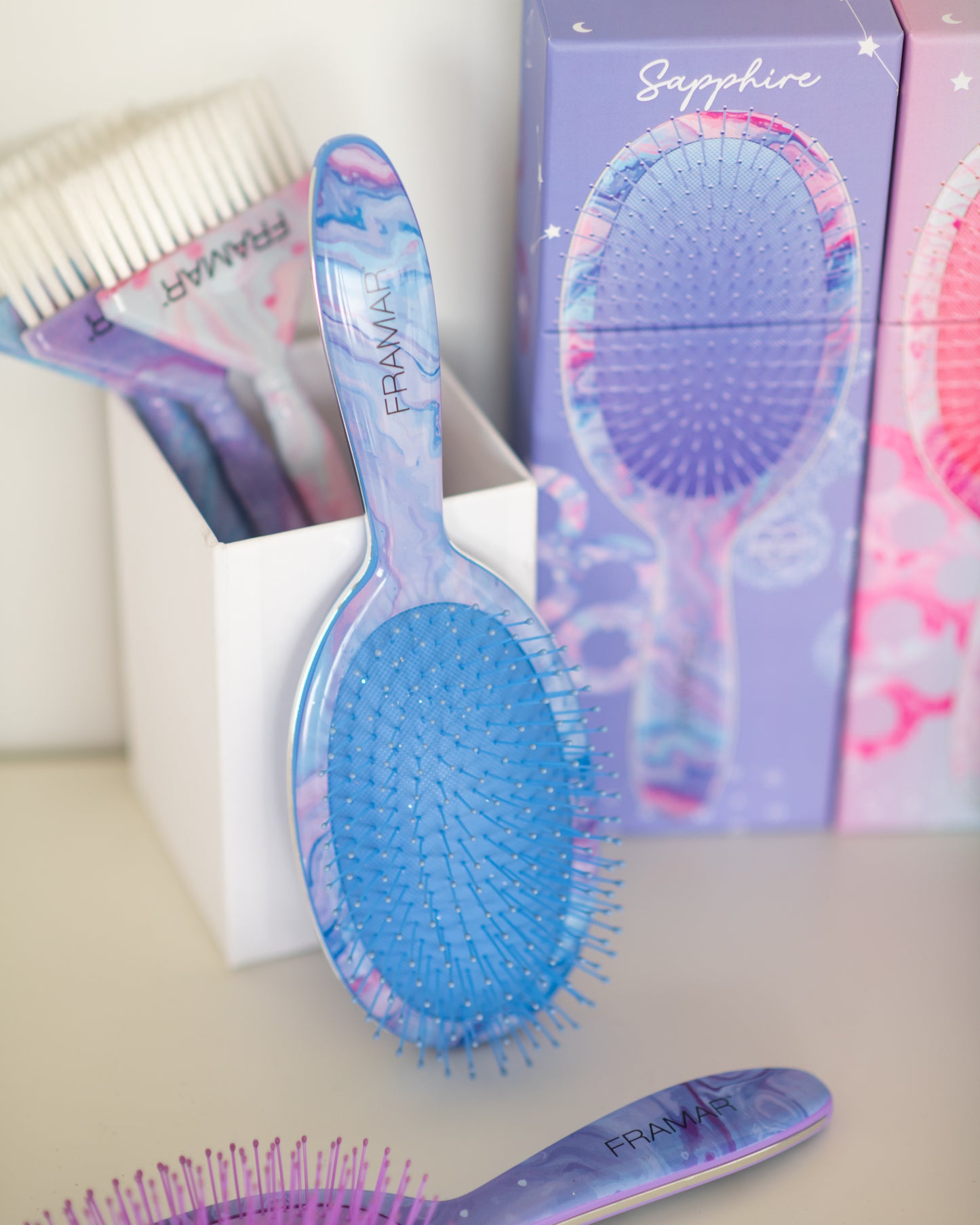 Framar Moonstone Detangle Brush - Sapphire - LIMITED EDITION