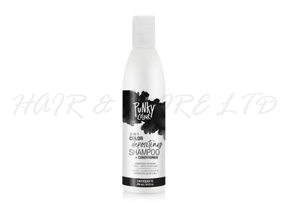 Punky Colour 3 In 1 Colour Depositing Shampoo + Conditioner 250ml - Onyxquisite Colour, Black Hair Colour Depositing Shampoo & Conditioner In One, Freshen Up Hair Colour In One Step, Hair Colour Maintenance, Adds Colour & Shine To Hair, Professional Hair And Beauty Supplies, NZ Salon Supplies