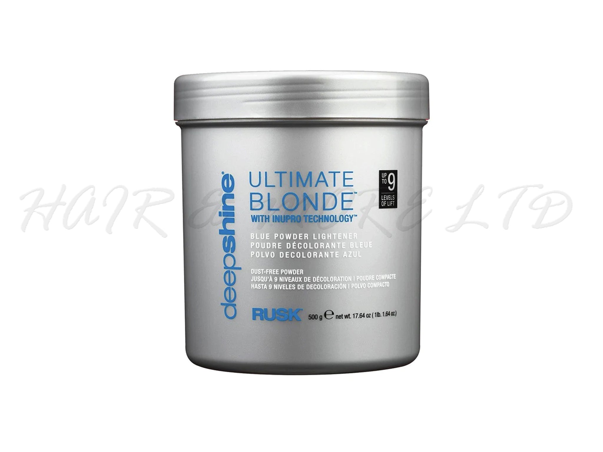Blue Rusk Rusk Deepshine Ultimate Blonde, Blue Powder Lightener 500g – Hair and More