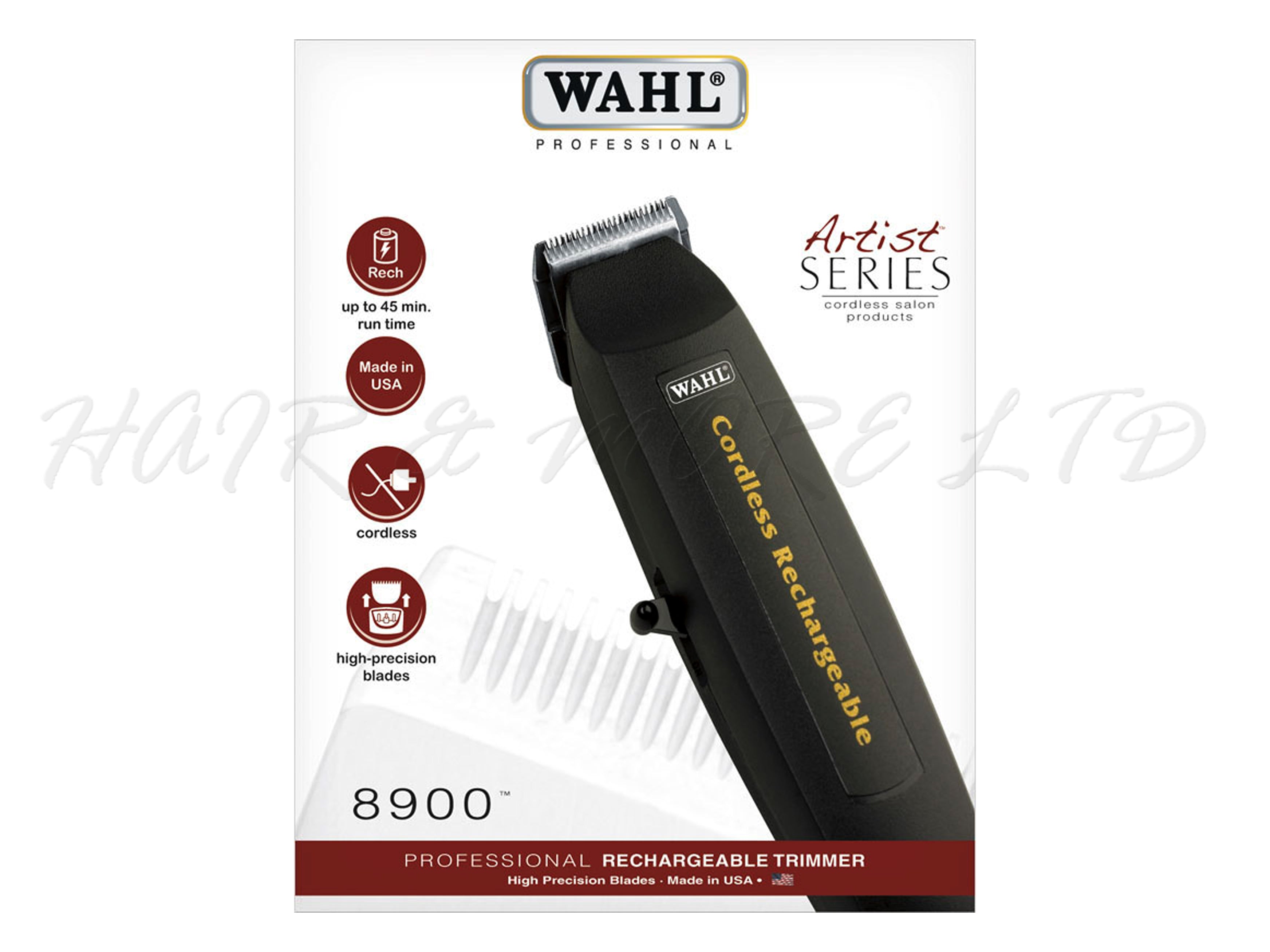WAHL Professional Artist Series 8900 Cordless Trimmer – Hair and More