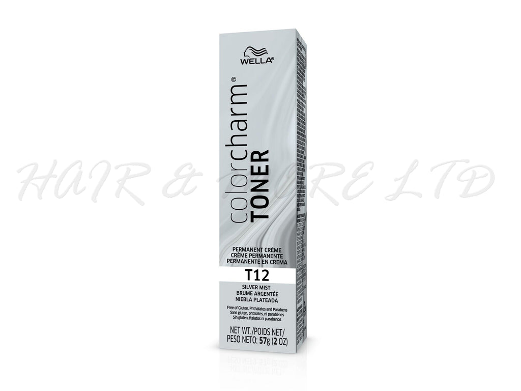 Wella ColorCharm Creme Toner T12 Silver Mist, Wella Silver Hair Toner, Silver Hair, Toner For Hair, Wella Toners NZ, NZ Salon Supplies, NZ Hair Colour, Wella Colour Charm, 