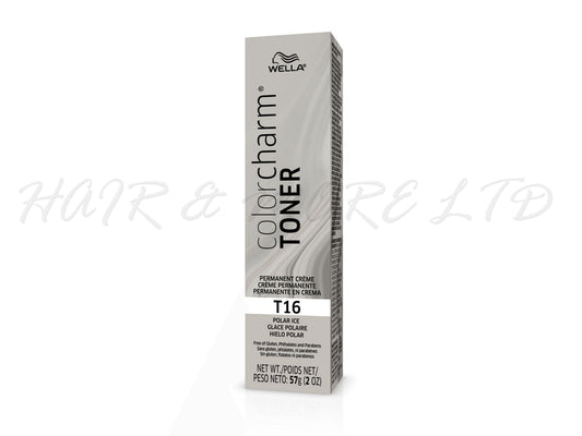 Wella ColorCharm Creme Toner T16 Polar Ice, Wella Polar Ice Silver Toner, Light Silver Hair, Toner For Hair, Wella Toners NZ, NZ Salon Supplies, NZ Hair Colour, Wella Colour Charm