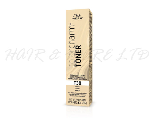Wella ColorCharm Creme Toner T38 Ivory, Wella Ivory Blonde Hair Toner, Creamy Blonde Hair, Toner For Hair, Wella Toners NZ, NZ Salon Supplies, NZ Hair Colour, Wella Colour Charm