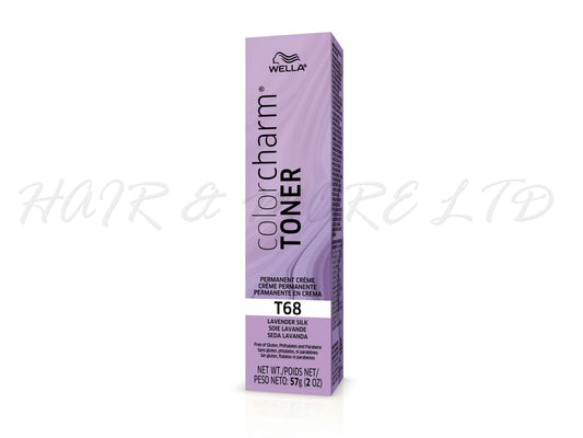 Wella ColorCharm Creme Toner T68 Lavender Silk, Wella Lavender Hair Toner, Lavender Hair, Toner For Hair, Wella TOoners NZ, NZ Salon Supplies, NZ Hair Colour, Wella Colour Charm