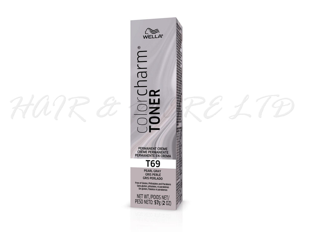 Wella ColorCharm Creme Toner T69 Pearl Grey, Wella Silver Grey Hair Toner, Silver Grey Hair, NZ Salon Supplies, NZ Hair Colour, Wella Colour Charm