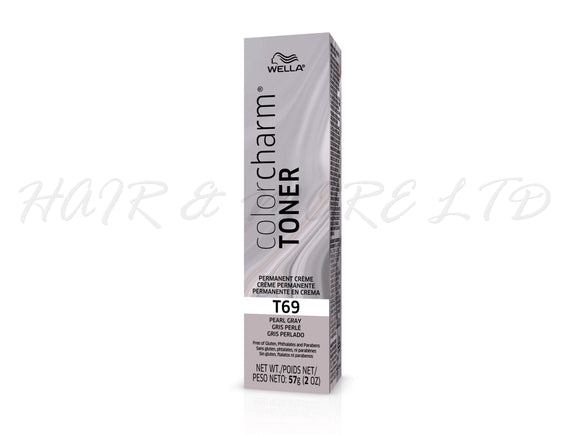 Wella ColorCharm Creme Toner T69 Pearl Grey, Wella Silver Grey Hair Toner, Silver Grey Hair, Toner For Hair, Wella Toners NZ, NZ Salon Supplies, NZ Hair Colour, Wella Colour Charm