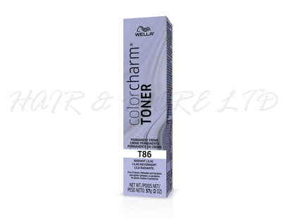 Wella ColorCharm Creme Toner T86 Radiant Lilac, Pastel Lilac Hair Toner, Light Lilac Blonde Hair, Toner For Hair, Wella Toners NZ, NZ Salon Supplies, NZ Hair Colour, Wella Colour Charm